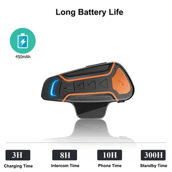 

Bluetooth Helmet Anti-interference Walkie-talkie Host Stereo Headset For Motorcycle Helmet Riding Hands Free Headphone