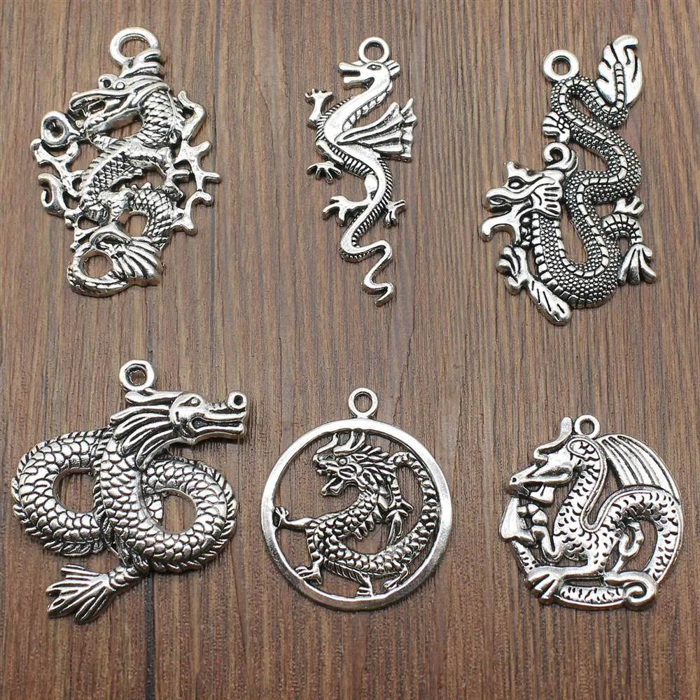 5pcs Charms Dragon DIY Jewelry Findings DIY Jewelry Making Jewelry