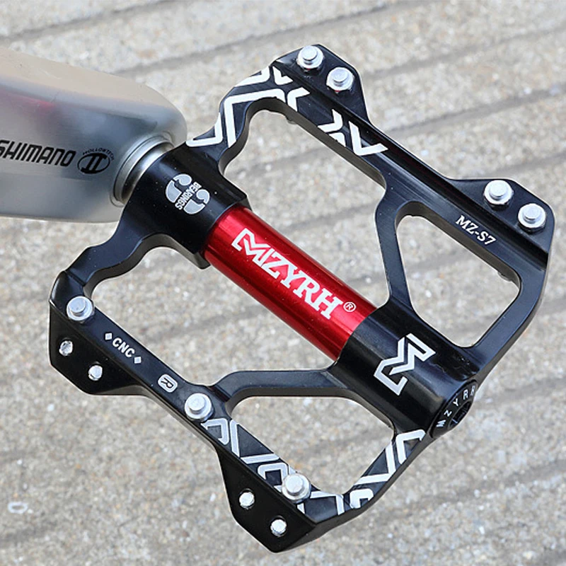 1 Pair Black Pedals Педали для велосипеда 3 герметичные подшипники шпинделя универсальные велосипедные алюминиевые педали сплав легкий горный велосипед педаль горного велосипеда BMX - Цвет: 1 Pair Black Pedals