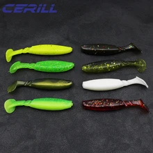 

Cerill 30 PCS 65 mm 2g Jigging Wobblers Swimbait T Tail Soft Fishing Lure Shiner Worm Bait Shad Carp Bass Pike Artificial Tackle
