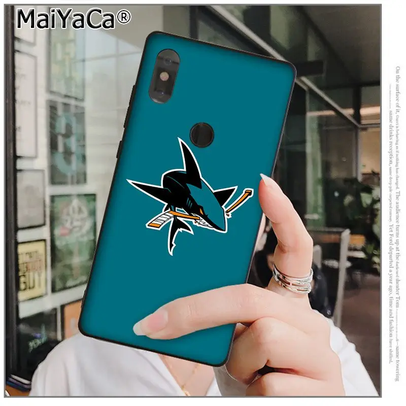 Чехол для телефона MaiYaCa San Jose Sharks высокого качества для xiaomi mi 6 8 se note2 3 mi x2 redmi 5 5plus note 4 5 5