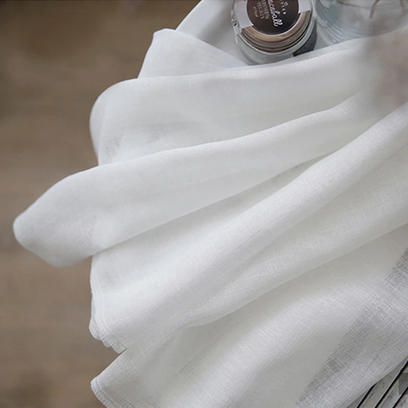 Однотонные Белые Серые тюлевые занавески для окон для гостиной спальни современная органза вуаль мягкие, с щетиной прозрачная панель для штор - Цвет: white