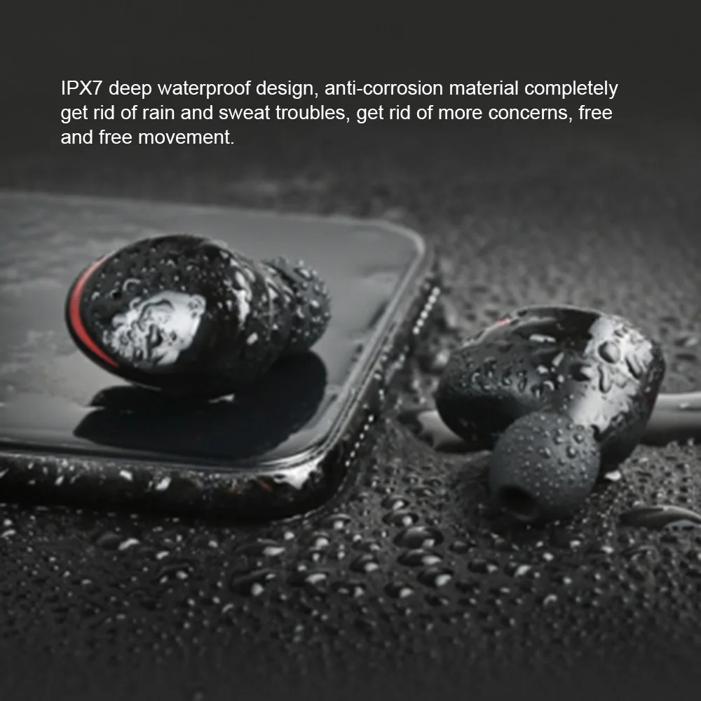 TWS-T8S Bluetooth гарнитуры BT5.0 IPX7 наушники водонепроницаемые наушники 6D объемный сабвуфер наушники с шумопоглощающим эффектом