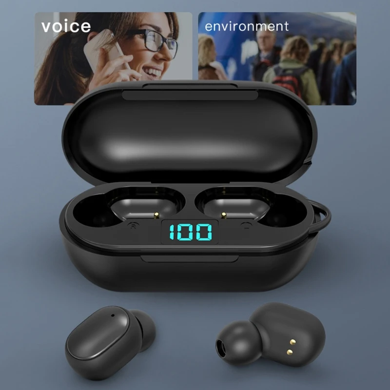 H6 Wireless Bluetooth 5 0 TWS Mini Earbuds Digital Display Handsfree Headset B95C