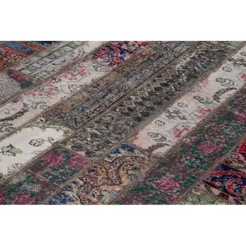 

205x303 Cm Multicolor Handmade Modern Patchwork Rug-7x10 Ft