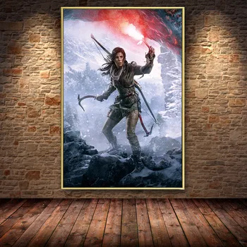 

Unframed The Poster Decoration Painting of Tomb Raider on Oil Canvas Print Cuadros Wall Picture For Living room Bedroom