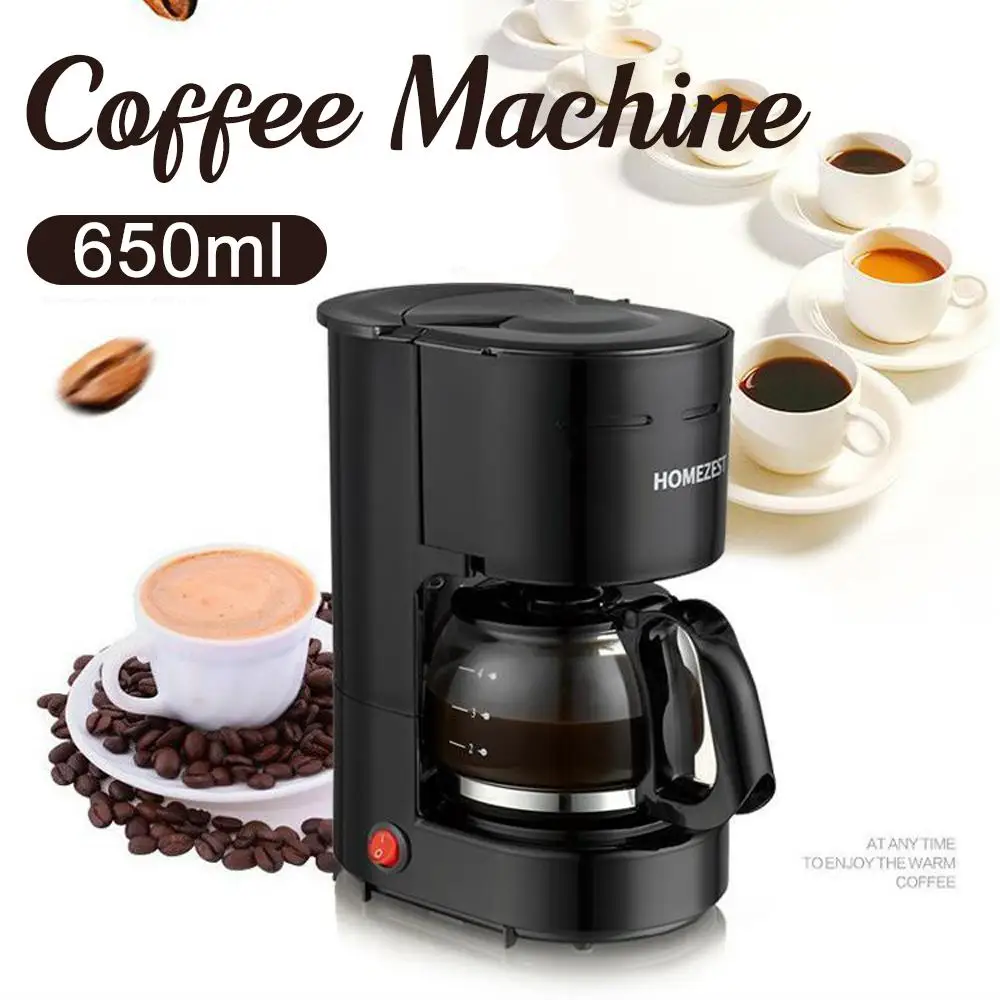 

600W 220V 6 Cup Tea Coffee Pot Electric Drip Coffee Makers Household Coffee Machine 0.65L Electric Drip Coffee Maker