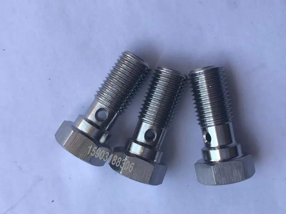 M16 X 1.5mm Single Banjo Bolt - 24mm Long, Black Aluminum For Fuel Lines (Torques Brand)