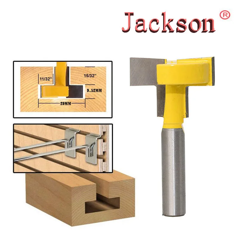

New 1pcs Top Quality T-Slot & T-Track Slotting Router Bit - 8" 8'' Shank For Woodworking Chisel Cutter Wholesale Price