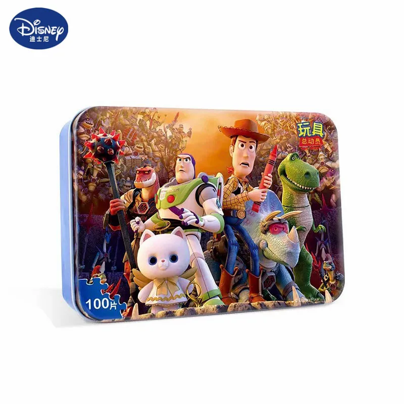 Toy Story 100 шт/партия Дисней шесть принцесса "Холодное сердце" деревянные пазлы для детей день рождения развивающие игрушки машинки История игрушки Микки пазлы подарок - Цвет: Toy Story