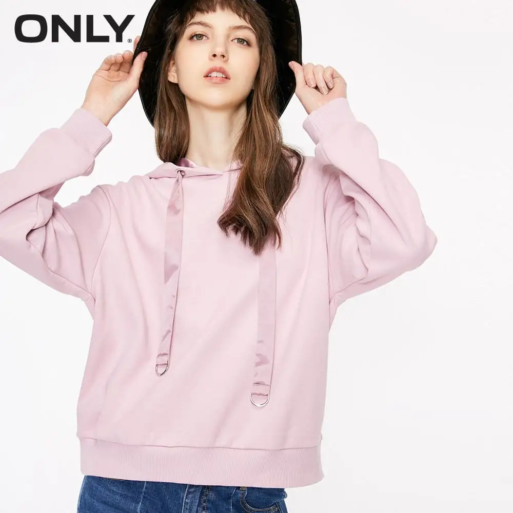 

ONLY autumn new ribbon drawstring hoodie sweatshirt | 11839S616