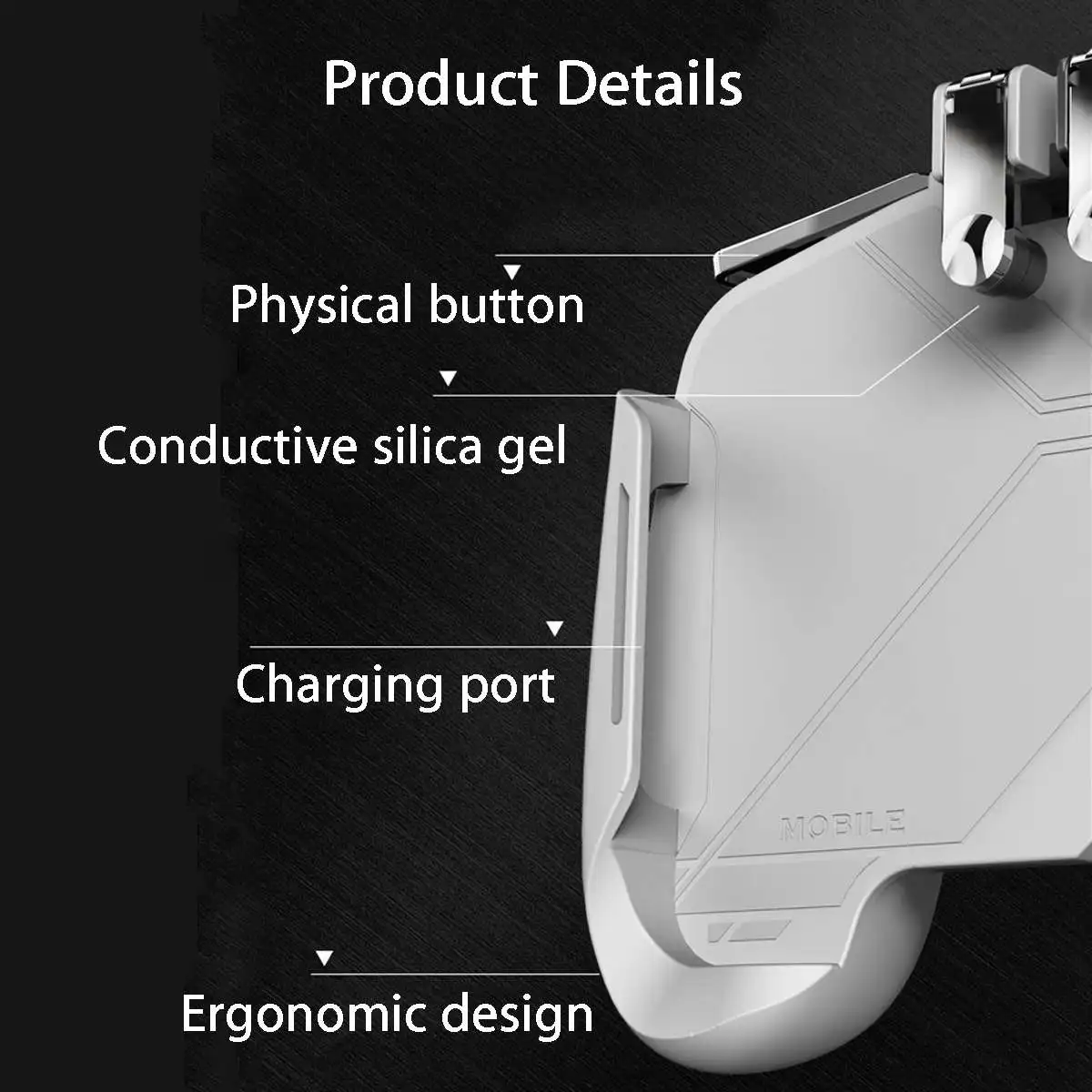  2 in1 For PUBG Game Colorful Gamepad Controller Handle L1R1 Shooter Trigger Fires Button For Androi