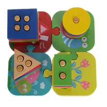 Теплые цветные деревянные блоки для укладки, деревянные игрушки для малышей, детские игрушки, детские развивающие блоки