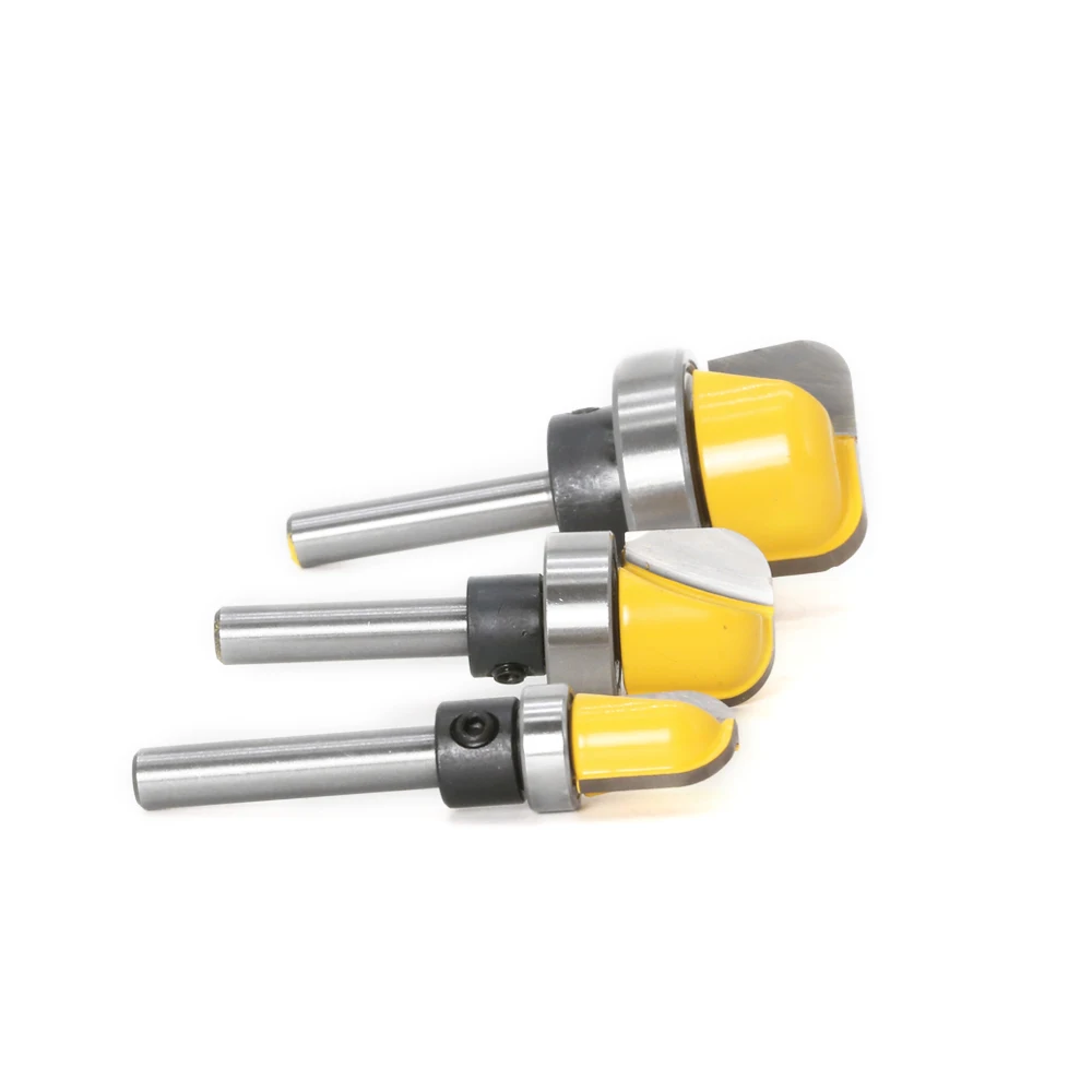 3PC 6mm 1/4 Shank1/2 3/4 1-1/8 Diameter Bowl & Tray Template Router Bit Wood Cutting Tool woodworking router bits