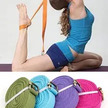 Женский эластичный ремень для йоги, разноцветный пояс с d-образным кольцом для фитнеса, упражнений, гимнастики, фигуры, талии, ног, сопротивления, фитнес-ленты для йоги