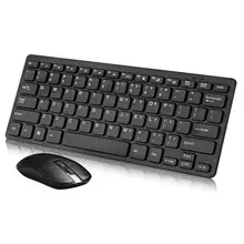 

Wireless Keyboard & Mouse 2.4GHz Wireless Ultra-thin Keyboard Mini Mouse Kit Set for PC Laptop Computer Lightweight Ergonomic
