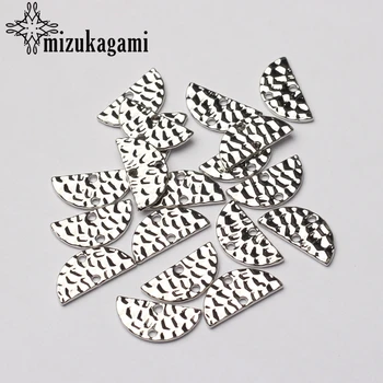 

Zinc Alloy Retro Half Round Connectors Charms 15*7MM 20pcs/lot For DIY Necklace Earrings Connectors Accessories