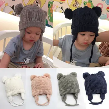 

2020 Toddler Kids Girls Baby Infant Winter Warm Crochet Knit Hat Beanie Ski Cap