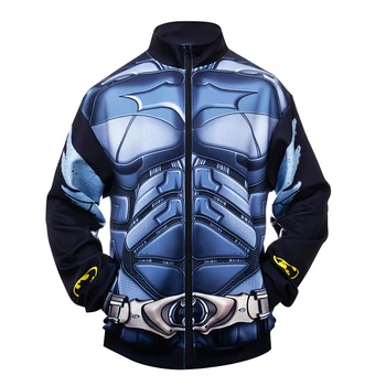 

DC Superhero Batman Dark Knight Cosplay 3D Printed Costume Premium Zipper Jacket Coat Sweatshirt Tracksuit Fitness Gym Tops