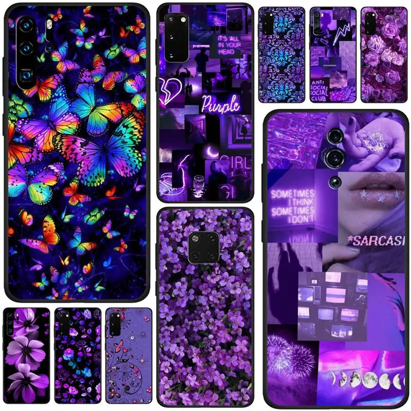 Чехол для телефона Infinity On Purple в эстетическом стиле девушек Huawei P9 P10 P20 P30 P40 Lite Pro P