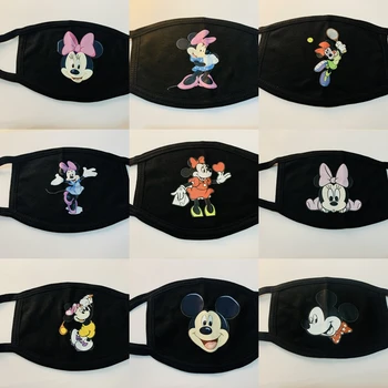 

Disney Mickey Minnie Face Mask Adult Reusable Anti-fog Dust-proof Breathable Adjustable Face Mouth Protection Unisex