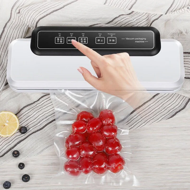 ABRA-220V автоматический вакуумный упаковщик для пищевых продуктов упаковочная машина с Сумка для хранения на кухне