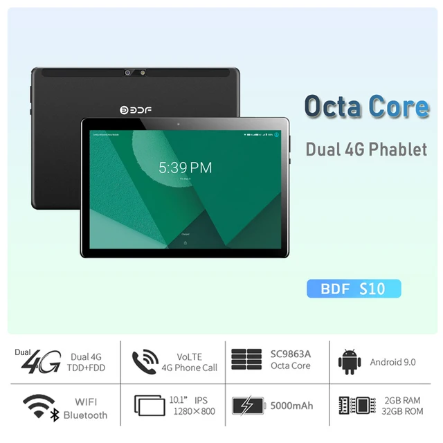 Tablet DDF 2021  - Tela de 10.1 Polegadas - Sistema Operacional Android 9.0 - Processador Octa-Core  5