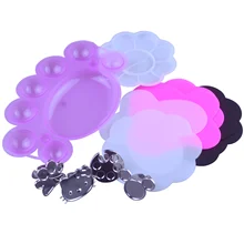 Wholesale Nail Art Color Palette Acrylic Gel Polish Holder Drawing Color Paint Dish Glue DIY Display Tools 9 Styles For Choose