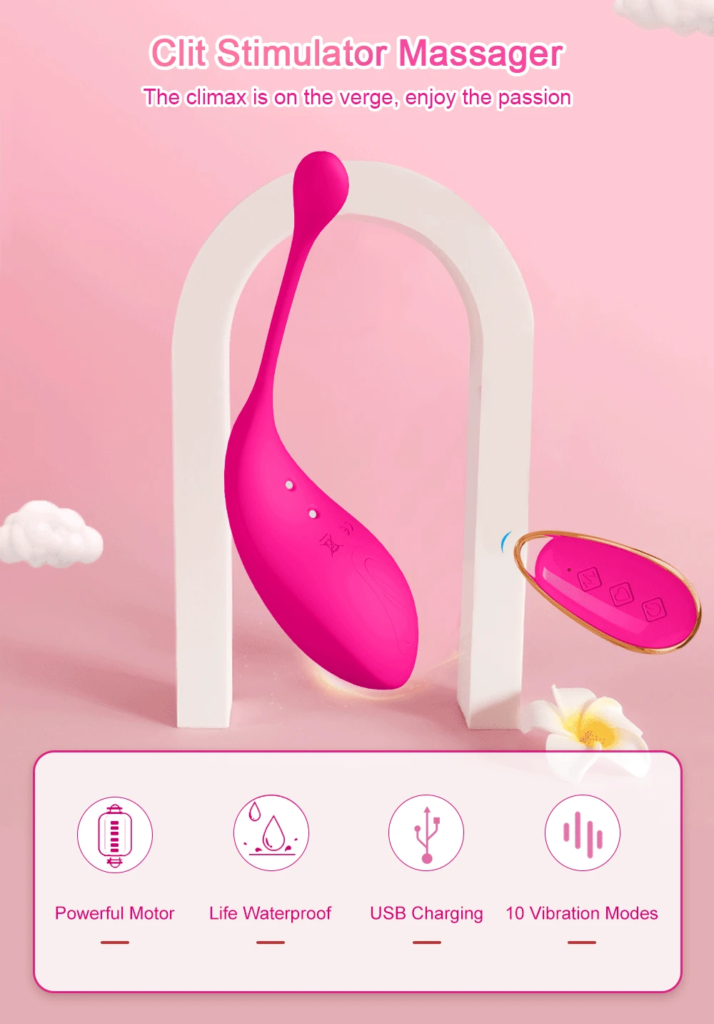 Massage Vibrator Egg Sex Toys for Women Couples Clitoris Stimulator Masturbator G Spot Vaginal Vibrating Toys