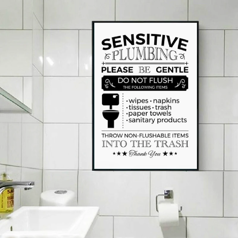 Cartello Per Bagno Umoristico 'Flush Only Not Hopes & Dreams' – Acrilico 15x20 Cm Con Corda, Prodotto USA