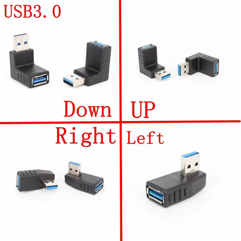 

Под углом 90 градусов влево/вправо/вверх/вниз USB 2,0/3,0 A фоторазъем для ноутбука ПК падение