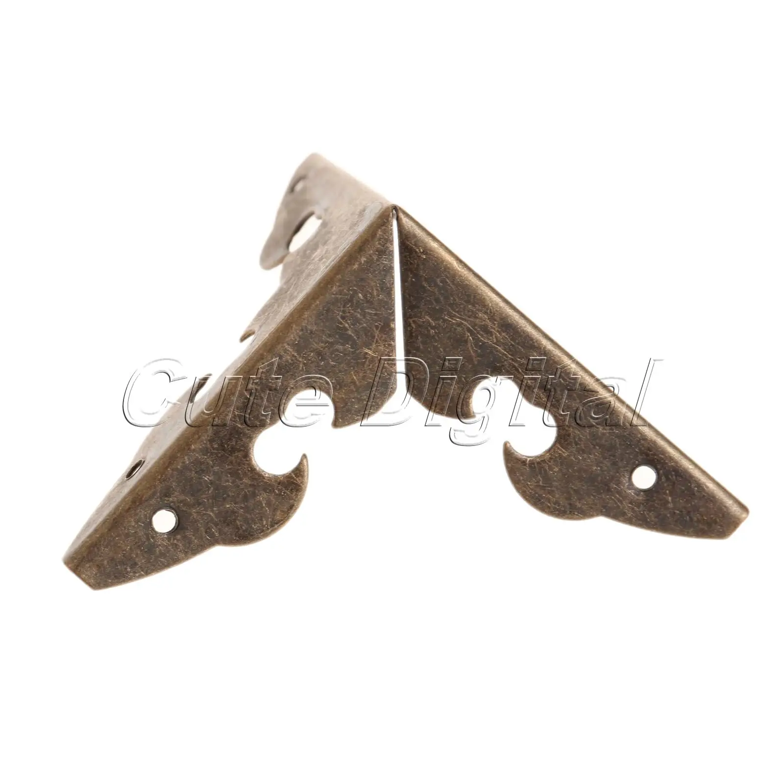 12pcs Antique Bronze/Golden Decorative Metal Corner Brackets for furniture Wooden Box Feet Corner Protector w/ Screws 30x30x30mm