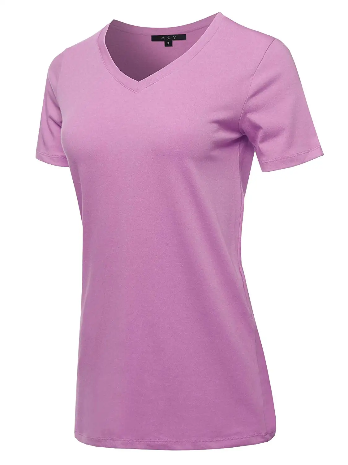 Comprar Camiseta básica de algodón de manga corta para mujer Camisetas (S 3XL) cuello redondo No