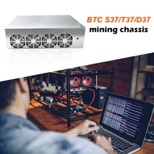 

BTC-S37 T37 D37 Chassis Mining Miner Case with 4 Fan Cabinet Support 8 Graphics Card GPU Crypto BTC ETH Bitcoin Ethereum