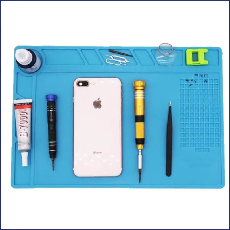 Силиконовый коврик для ремонта магнитный паяльный теплоизоляционный