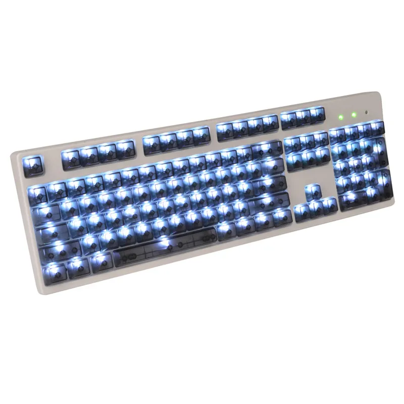 soft keyboard for pc 104 Keys Transparent ABS Keycaps Mechanical Keyboard OEM Profile Non-Engraved Backlight RGB Custom Blank Clear Key cap Mx Switch pc world keyboards Keyboards