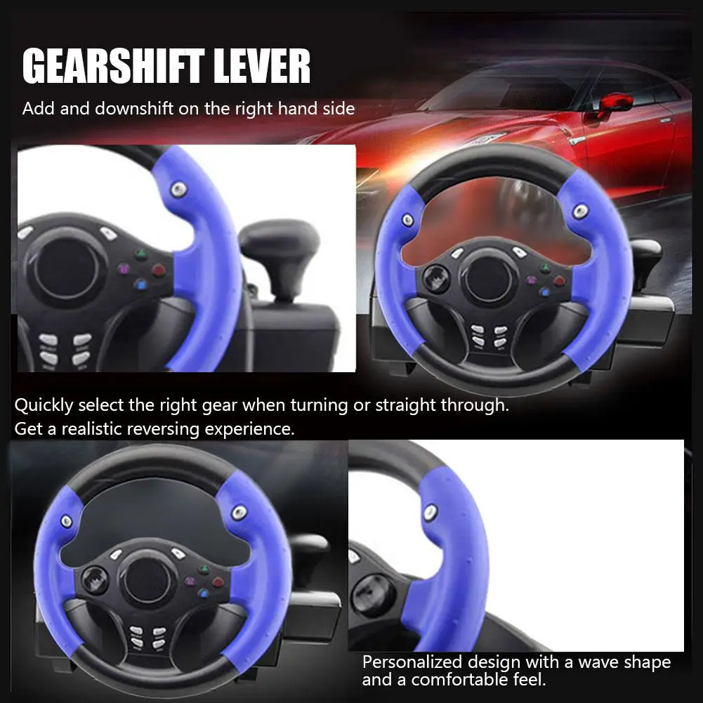 7 in 1 Rotate 270 degrees For PS4 PS3 PC XBOX-ONE XBOX-360 Switch Android Game Steering Wheel Comfortable Large Diameter