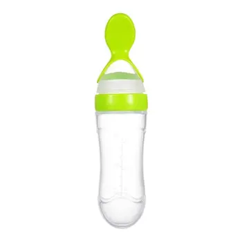 

New Baby Rice Paste Bottle Baby Silicone Milk Bottle Feeding Spoon For Baby Silicone Squeeze Rice Paste Bottle