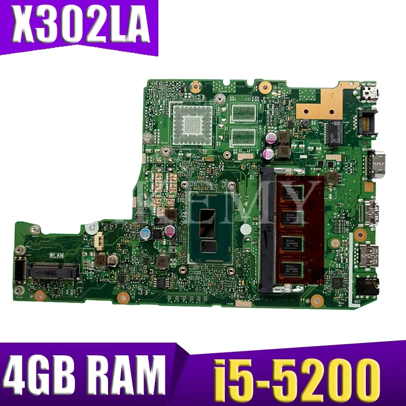 Akemy X302LA материнская плата для ASUS X302LJ X302L материнской платы ноутбука i5 5200 SR23Y тест RAM