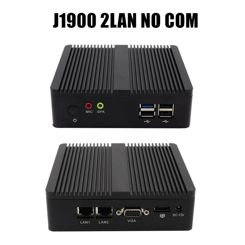 Брандмауэр AES-NI безвентиляторный мини ПК Linux 3160 N3150 J1900 четырехъядерный 2 ГГц 2 * Lan Pfsense маршрутизатор безопасности компьютер 1 * HDMI WiFi