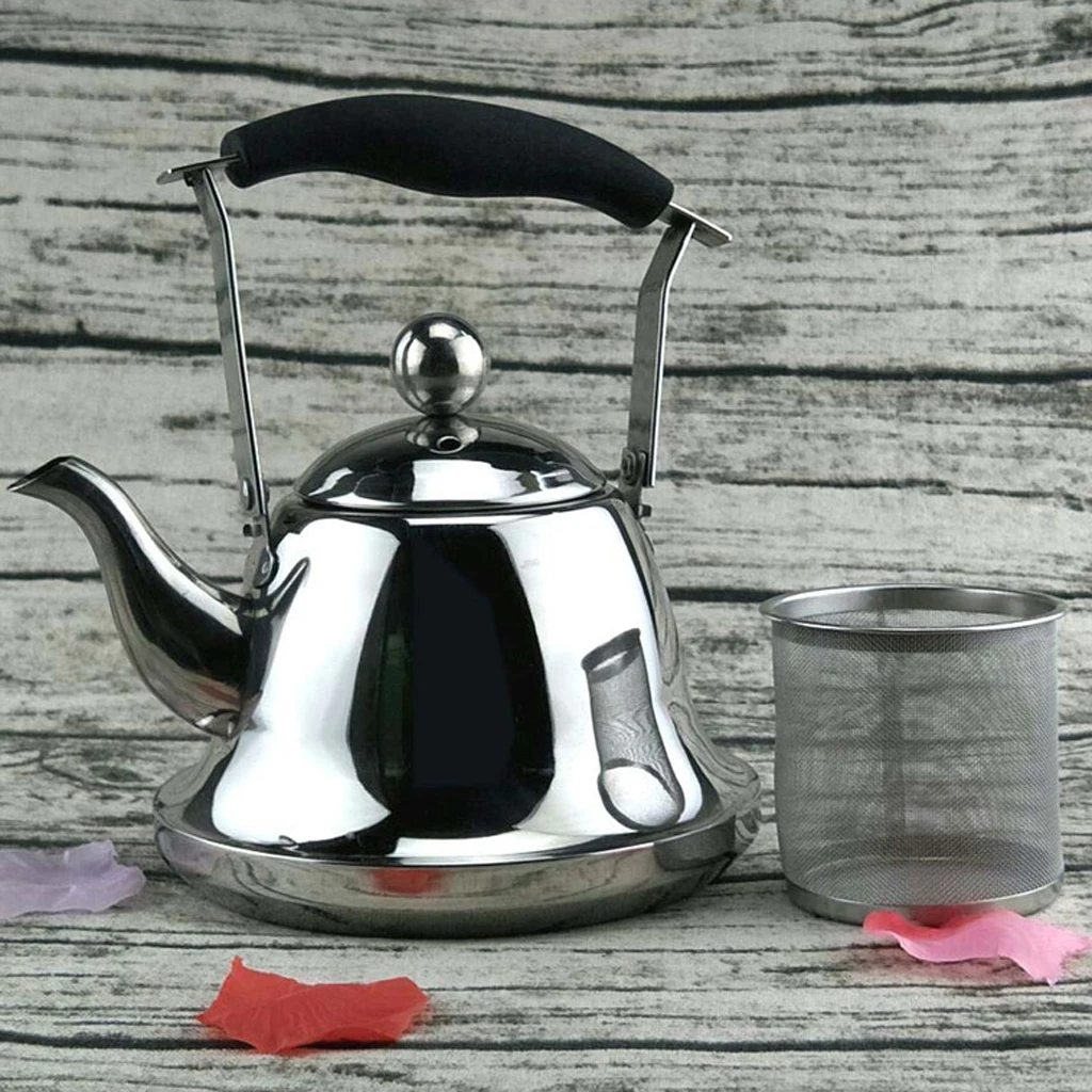 Stainless Steel Teakettle Boiled Water Pot Kitchen Restaurant Supply 1,2,3L for Home Hotel Camping Travel