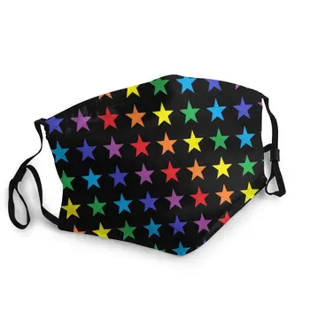 

Abstract Rainbow Stars Washable Mouth Face Mask Anti-Dustproof Mask Protection Cover Respirator Mouth Muffle