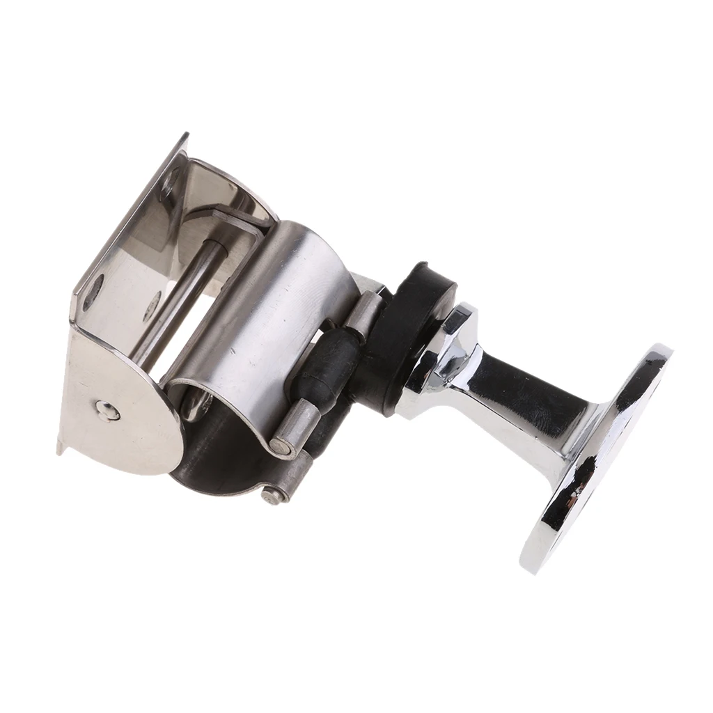 Marine 316 Stainless Steel Adustable Holder Door Stop Wall Mount Soft Catch Doorstop for Boats, RV, Hold Your Doors Open Softly