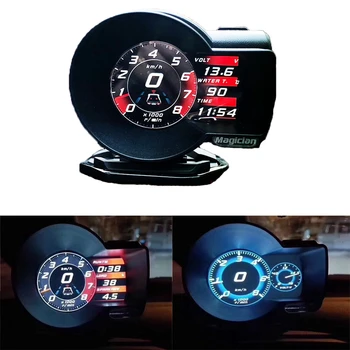 

Professional OBD Head Up Display Multifunction Car Digital Boost Gauge Voltage Speed Meter Water Temp Alarm Auto Diagnostic Tool