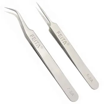 

Stainless Eye Lashes Tweezers Steel Straight Curved False Eyelash Extension Nippers Pointed Clip Profession top quality tweezer