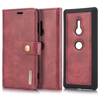 

Wallet Case 2 in 1 Detachable Leather Magnetic Flip Cover Case For Sony Xperia XZ3