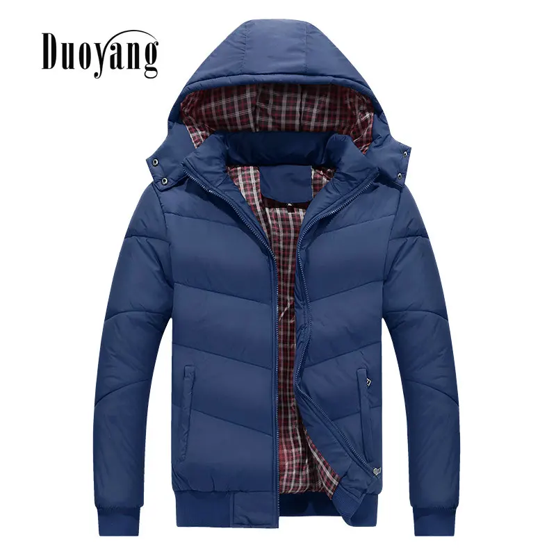 Fashion fur collar zipper parkas men winter jacket 2022 new thickened warm detachable hat jackets coat clothes | Мужская одежда