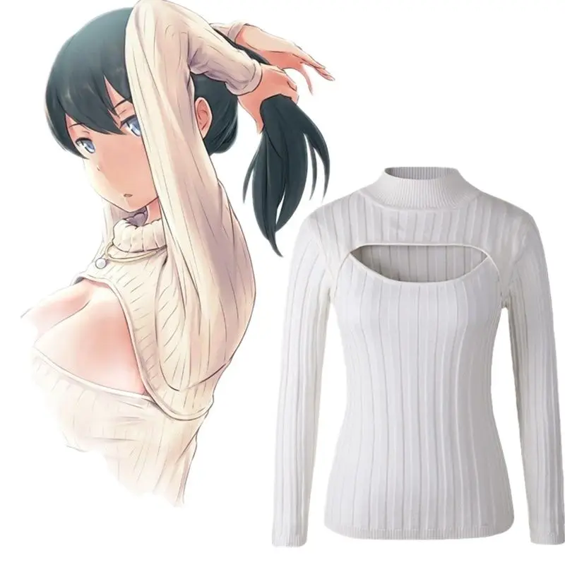 Свитер Kawaii в стиле японского аниме Love Live Choker Harajuku Lolita сексуальные вязаные