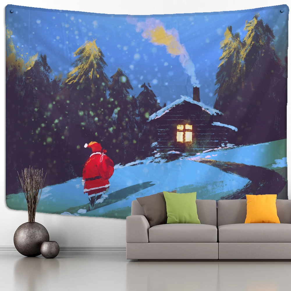 Tapestry Camel Starlight Oil Painting Wall Hanging Christmas Bohemian Style Psychedelic Witchcraft Mystery Home Decor tapestry decorations