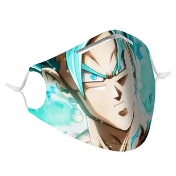 

Goku 4Pcs filters Gas Masks Dragon Ball Women Men Anti-dust Masks Fashion Washable Reusable Face Mask Non-disposable 4 filters